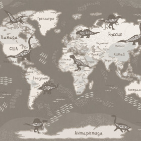 creativille 203402 world map with dinosaurus 