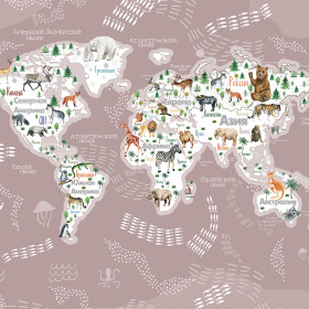 creativille 204604 world map with animals 