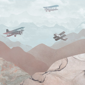 creativille 250514 cloudy mountains with airplanes 